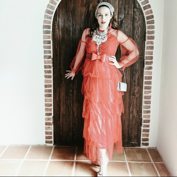 NWT SEXY MAXI SPLIT SUMMER PARTY DRESS S: S-M - Picture 8 of 13